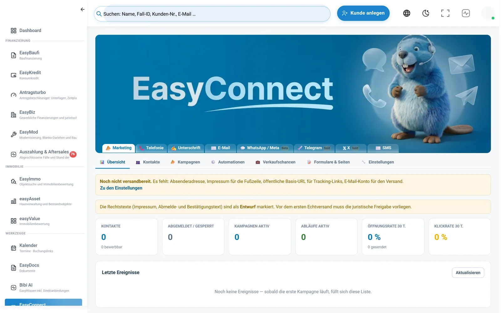 easyMarketing in der EasyFin-Suite