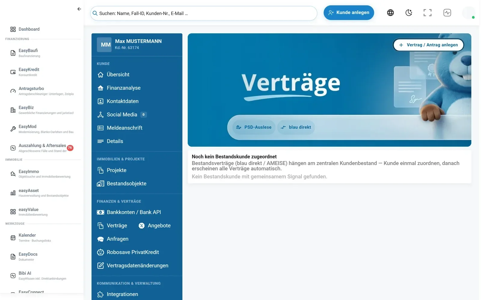 Verträge & Bestand in der EasyFin-Suite